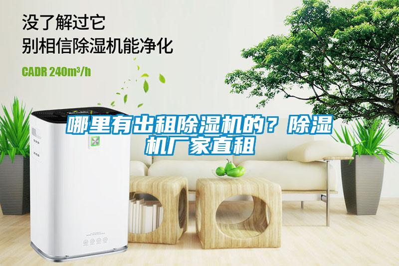 哪里有出租除濕機的？除濕機廠家直租