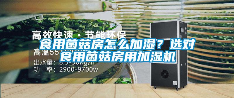 食用菌菇房怎么加濕?選對食用菌菇房用加濕機