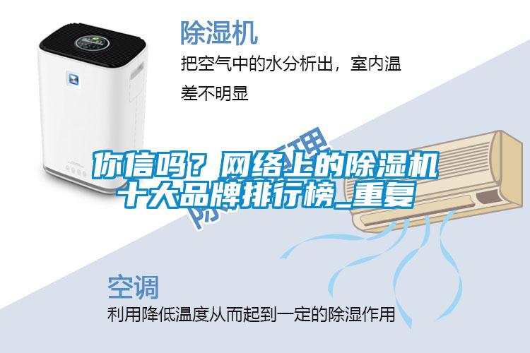你信嗎？網絡上的除濕機十大品牌排行榜_重復