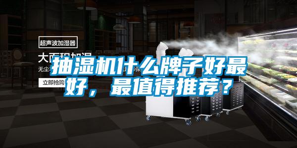 抽濕機什么牌子好最好，最值得推薦？